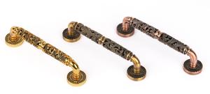 Wholesale Furniture Hardware Light Luxury Floral Openwork Pattern 24K Gold Plated from china suppliers