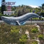 Outdoor square decoration large metal animal bronze whale sculpture