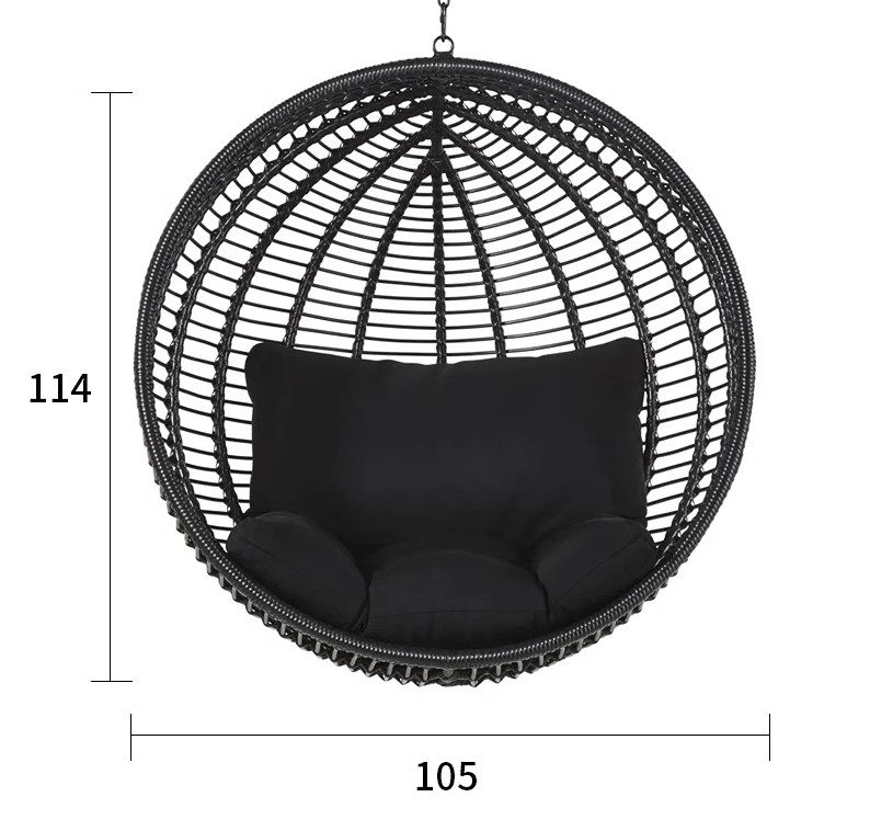 Hanging Glider Outdoor Garden PE Rattan Swing Chair Hanging House Hotel
