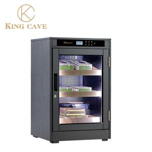 Wholesale Cedar Wood Shelves Single Glass Door Cigar Cooler Cabinet With Humidity Control from china suppliers