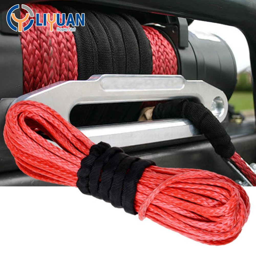 30m UHMWPE Braided Synthetic Fiber Winch Rope 14mm Extension Customizable ODM Support