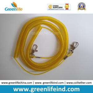 Wholesale Wholesale Greenlife Factory Robster Clip Stretch Transparent Yellow 5M Tool Coil Lanyard for Fishing anti-drop from china suppliers