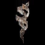 Warm 3000K Chandelier In Copper With Clear Glass For Hotel Interior Furniture
