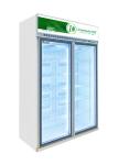 R290 2 Glass Door Upright Display Fridge Refrigerator Energy Save Inverter