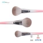 Vegan Synthetic Aluminium Ferrule High End Makeup Brush Set Customized Logo