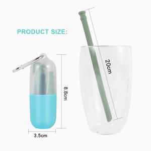 Wholesale FDA Silicone Kitchen Product Collapsible Silicone Drinking Straw from china suppliers