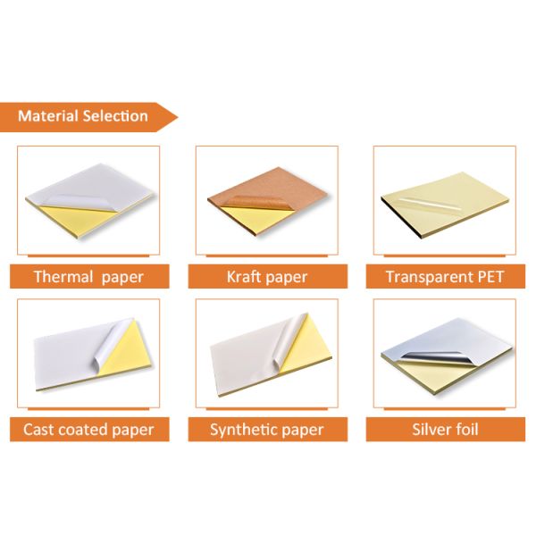 Waterproof Customizable A4 Label Stickers with Strong Adhesive for Logistics and Supermarket Use
