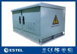 Two Compartment Weatherproof Outdoor Cabinet For Telecom Equipment With High