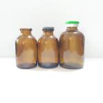 Pharmaceutical 30mm Amber Moulded Injection Glass Vials USP TYPE II , III