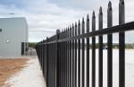 Powder coated tubular steel fence