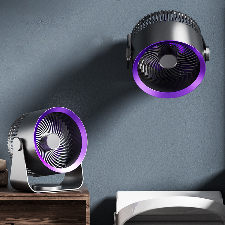 Portable Adjustable Electric Wall Fan Mini Camping Wireless Rechargeable Factory Hanging with 5V Battery for Home Car Hotel Use