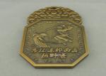 Die Casting Souvenir Badges Pewter Antique Gold 3D Club Pin Badges Promotional