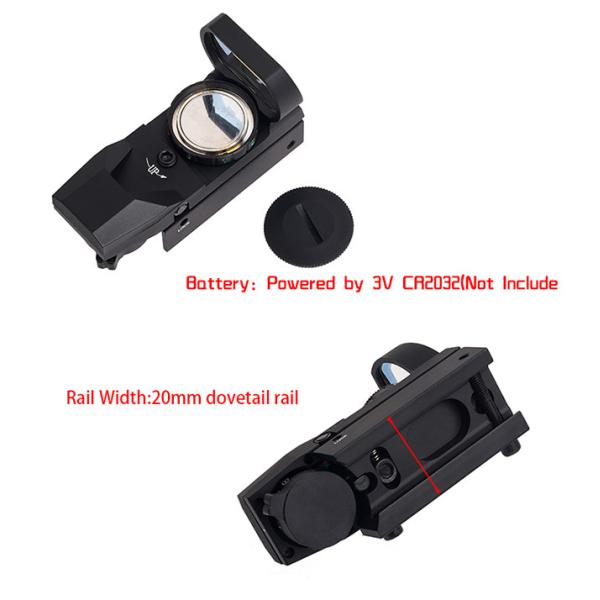 ANS Tactical 1X22X33mm Reflex Sight Scope Adjustable Reticle 4 Styles Red Dot Sight Scope BK