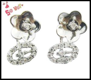 Wholesale Vintage 925 Silver CZ Earrings Nickel-Free For Casual Occasion Simple Style Cute Sterling Silver Earrings Small Silver from china suppliers