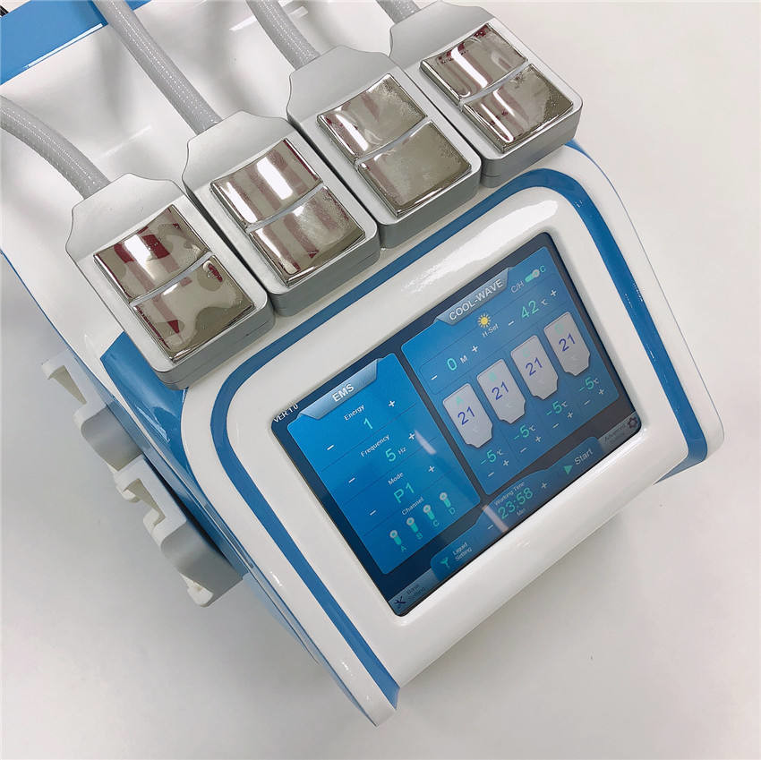 Non Vacuum Cryolipolysis Fat Freezing Machine With 4 Flat Handles High Efficiency