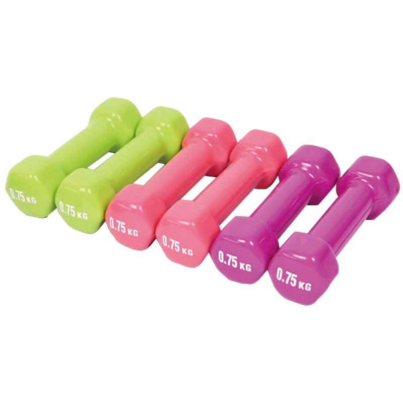 Gym Home Fitness Colorful Hex Dumbbell Set Vinyl 1kg 2kg 10kg