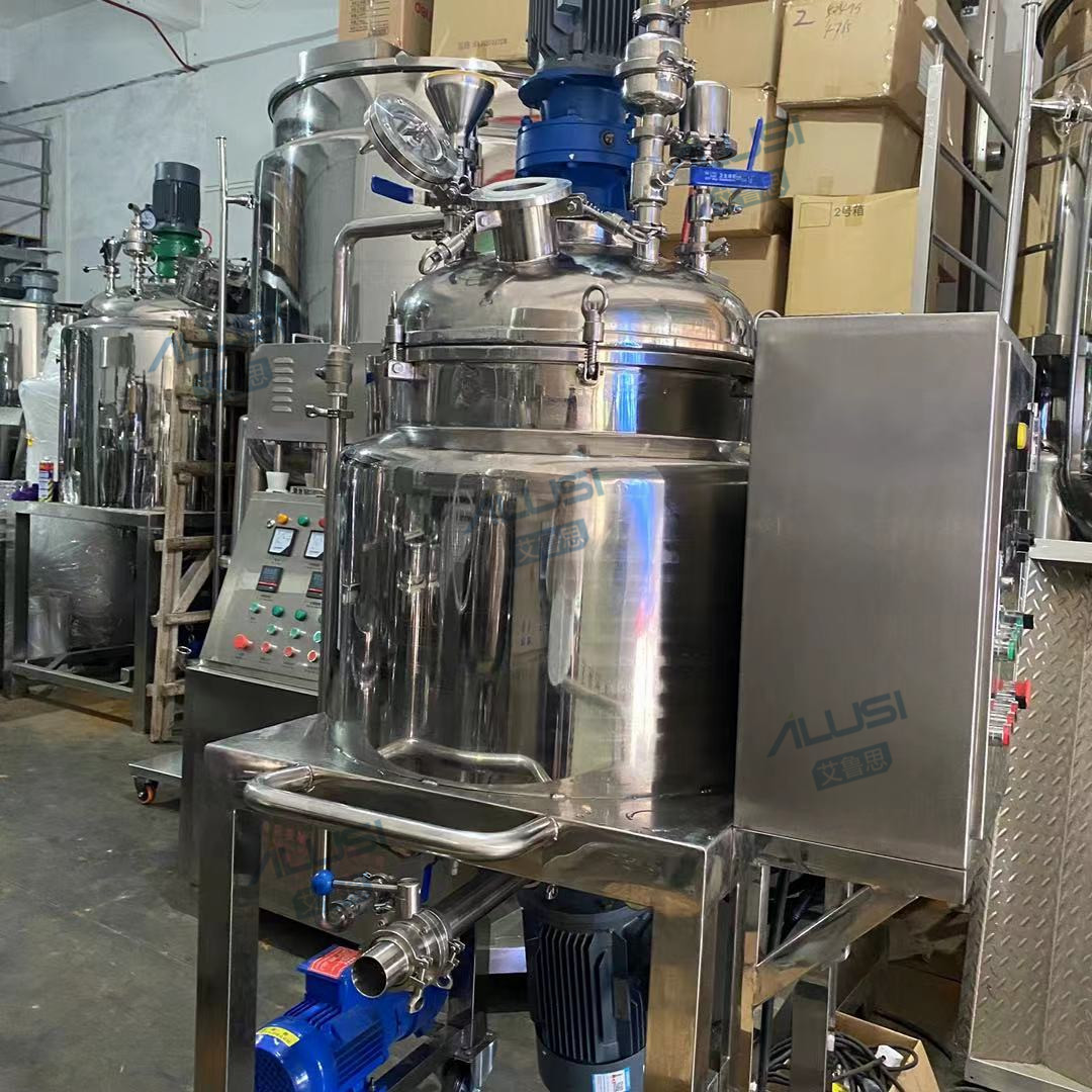 500L Movable Liquid Mixer Tank Customized CE ISO Certification cream ointment production line ointment production line