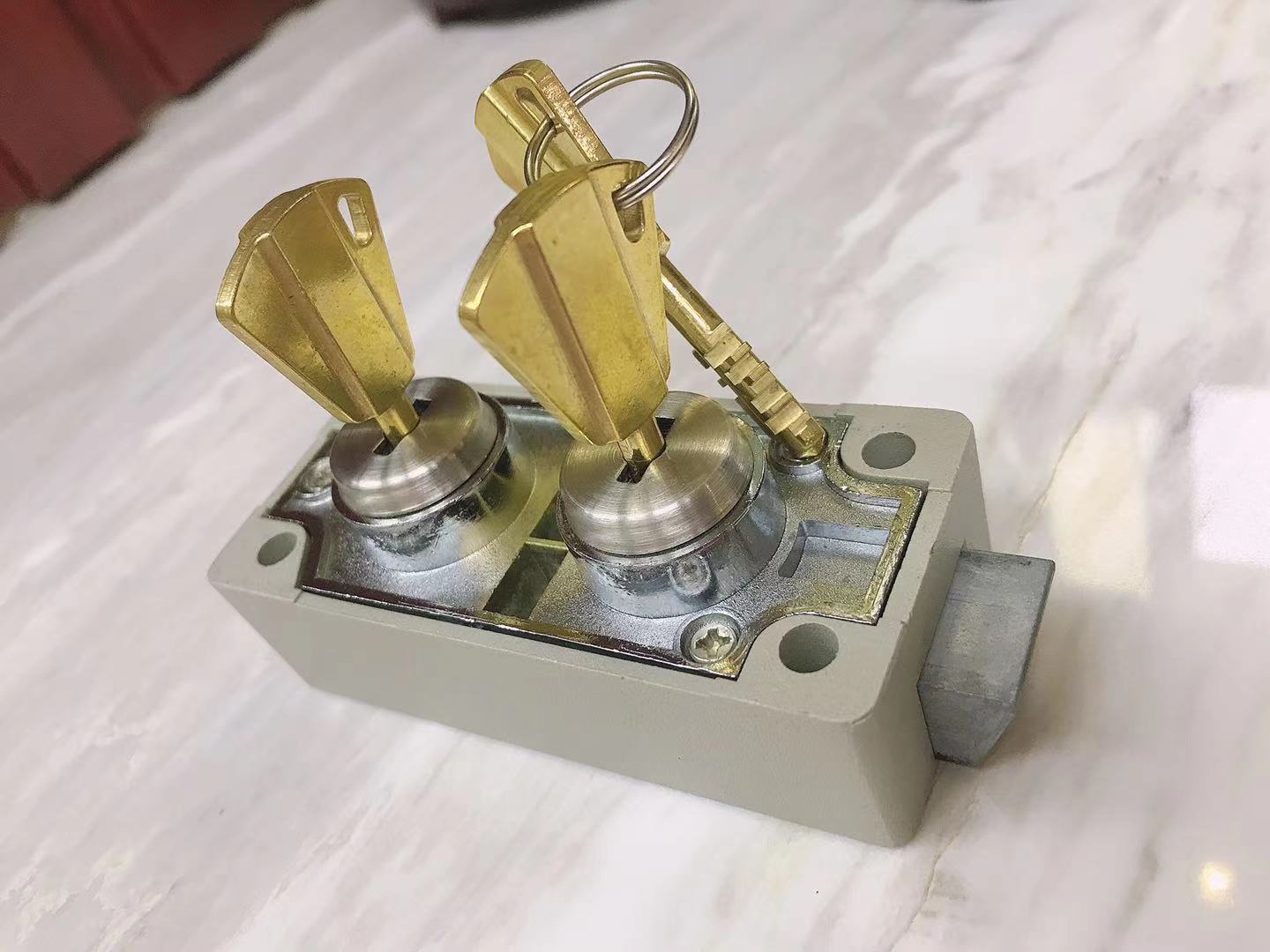 UL Listed JZ-01 Dual Copper Key Locks For Safe Deposit Box And Cabinet
