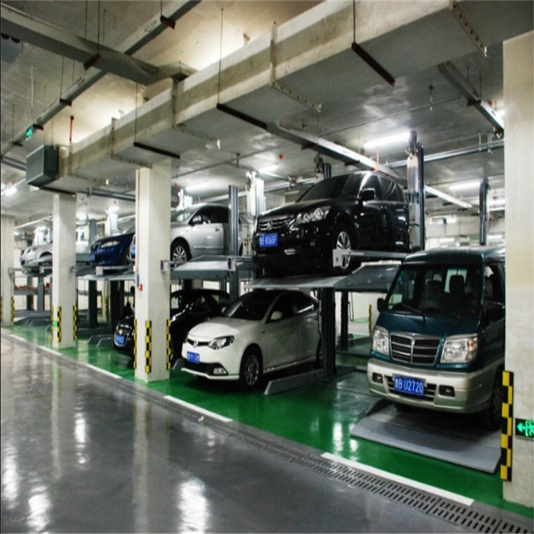 2 Level Two Post Residential Car Parking Lifts Vertical Vhicles Storage
