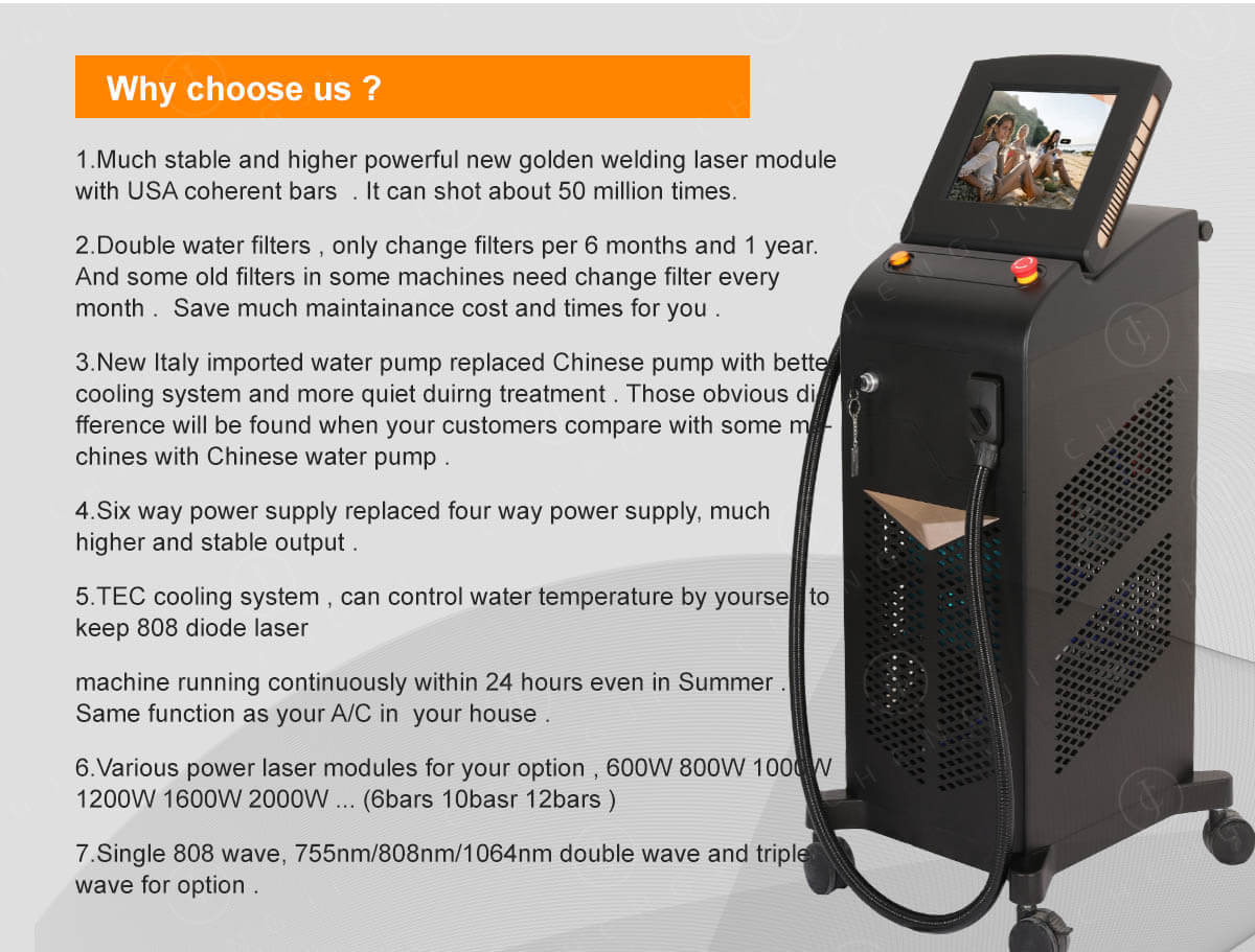 808 Laser Hair Removal Device 1 - 10hz Laser Hair Removal Machine With Cooling
