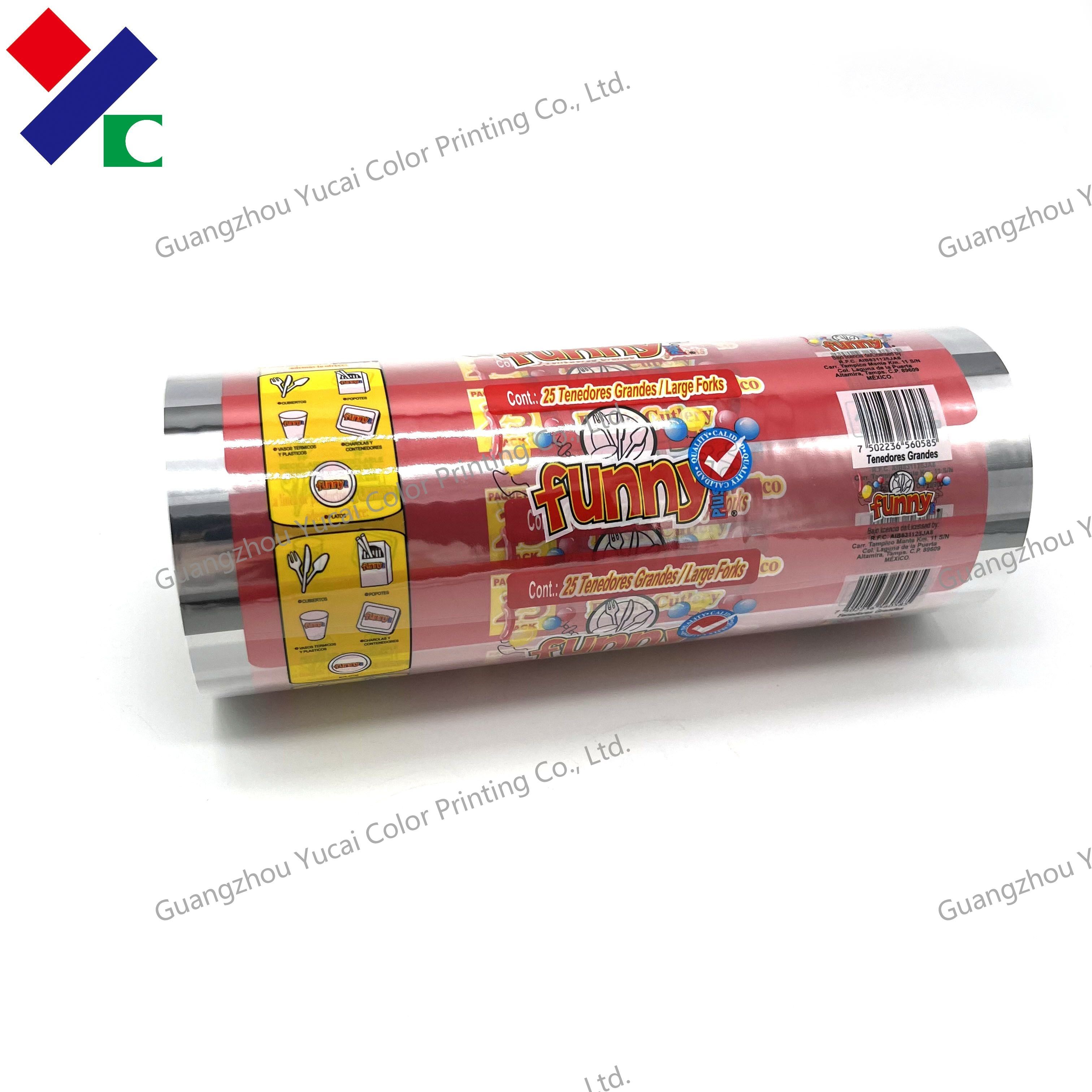 Plastic Food Packaging Film Roll For Potato Chips Biscuit Cookies Snack