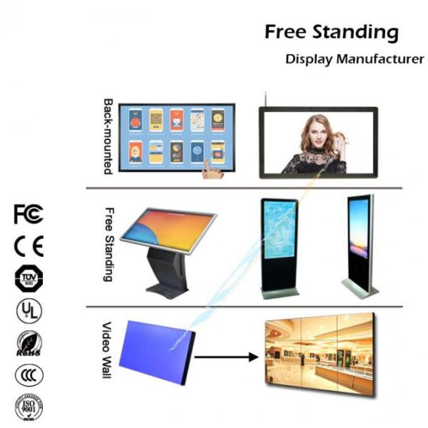Touch Screen 46 Inch Digital Information Kiosk Android OS Zig Shape Type