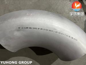 Wholesale ASTM A403 WPS31254 Duplex Stainless Steel 254SMO Fittings 90 Degree LR Elbow from china suppliers