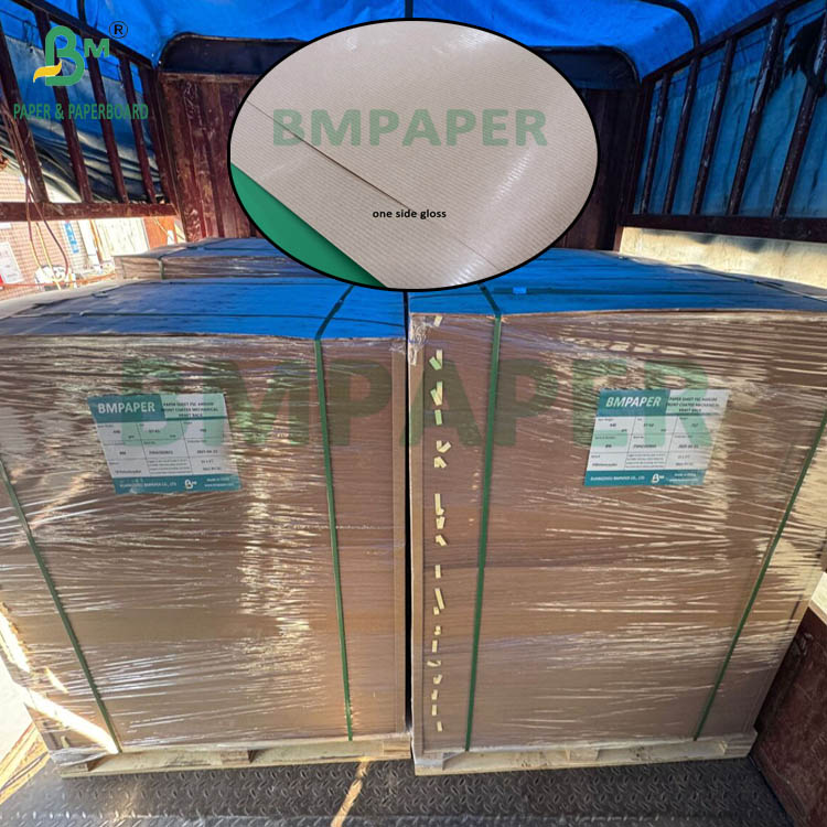 30g 40g Glossy Finish Striped Kraft Paper For Food Packaging
