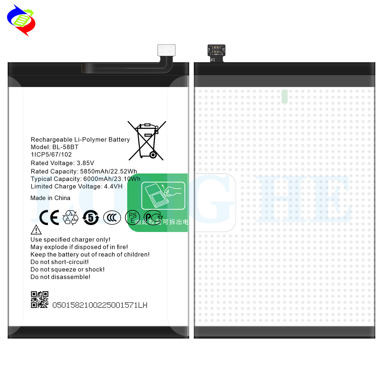 Tecno Pouvoir 4 Pro Battery RECHARGABLE 6000mAh BL-58BT LC8 Mobile Phone Battery