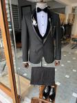 Slim Fit Black 36''-46'' Classic Gentleman'S Tuxedo