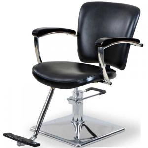 Wholesale Round / Square Base Salon Hair Styling Chairs With Chrome Steel Foot Plate from china suppliers