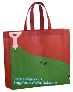 Wholesale recyclable non woven bag/non woven shopping bag/non weven tote bag， Full printed fruit supermarket shopping handle non w from china suppliers