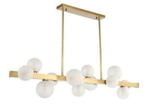 Wholesale Incandescent 12 Heads 113*55cm Gold Frosted Glass Ball Modern Pendant Light from china suppliers