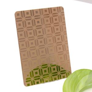 Wholesale SS304 Stainless Steel Plate Mirror Finish Rose Gold Etched Elevator Sheet from china suppliers