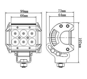 LED 18W Work Light, LED Vehicle Light, LED Work Light ,LED Offroad Light
