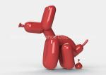 Shining Red Life Size Animal Statues , Custom Fiberglass Statues For Decoration