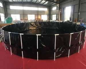 China Black 6000 Gallon Fish Tank , Ornamental Fish Breeding With Steel Frame Collapsible Fish Tank on sale