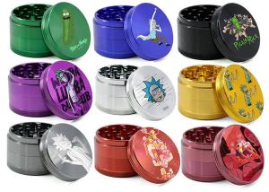 Wholesale Four Layer Fancy Weed Grinder Aluminum Alloy Cartoon Anime Rick Morty Morty Smoker from china suppliers