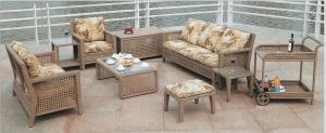 Wholesale Backyard pation green house rattan talking sofa with storage box &amp; wine cart --9193 from china suppliers