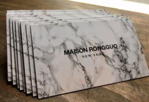 Wholesale Thick Touch Paper Business Card With Black Foil Stamped And CMYK Printing from china suppliers