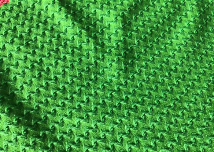 Semi Dull Textured Recycled Nylon Fabric Activewear Textiles With Jacquard Stripes