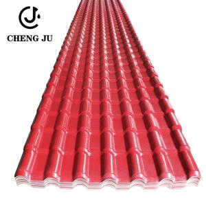 Wholesale Red Color Bamboo Joint Waterproof Resinvilla Tile PVC Glazed Roofing Tile from china suppliers