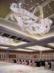 Custom Project Ceiling Chandelier Stainless Steel Ribbon Large Club Hall Center