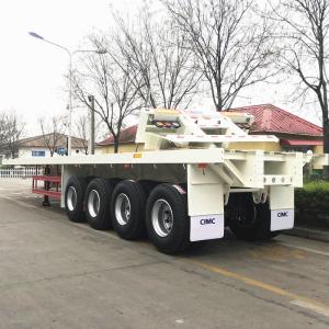 Wholesale Front Wall Quad Axle 80Ton CIMC 45 foot flatbed semi trailer from china suppliers