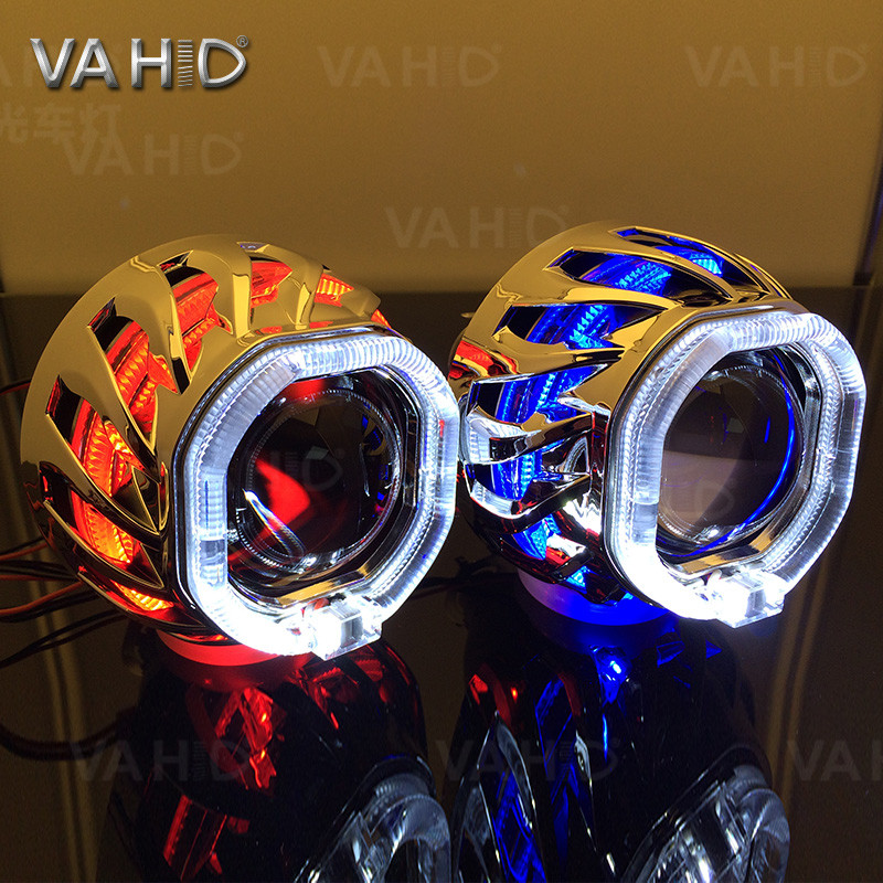 CH13S 2.5inch Square double Crystal angel eye Bixenon Car hid xenon projector kit