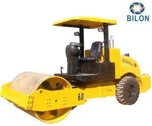 China 60HP 6 Ton Compactors Vibratory Smooth Drum Road Roller Back Wheel Mechanical Drive on sale