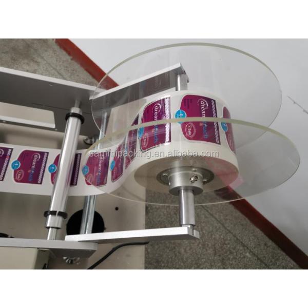 Labeling Machine Semi Automatic Plastic Bottle Label Sticker Tabletop Double Side Round Bottle Labeling Machine