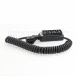 D-tap Male to 4 Port D-tap Female Hub Splitter Coiled Power Cable for ARRI RED