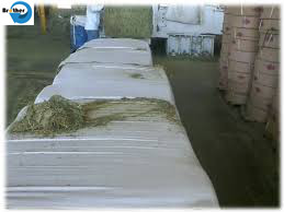 China White Hay Cover Tarps , Plastic PP Woven Hay Bale Stack Covers For Wrapping Alfalfa Hay