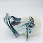 65mm Swivel Plate White PP Wheel Caster With Brake For Indoor Furniture